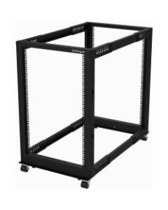 StarTech.com 18U Open Frame Rack - 4 Post - 22-40 in. Adjustable Depth - 1200 lb. Weight Capacity - Includes Casters (4POSTRACK8U)