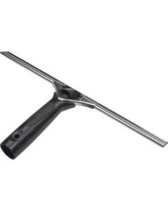 Ettore Pro Squeegee - Rubber Blade - Ergonomic Handle, Changeable Blade, Non-slip Grip, Streak-free - Black, Silver