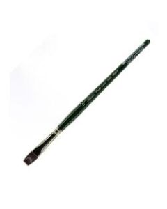 Silver Brush Ruby Satin Series Short-Handle Paint Brush 2502S, Size 12, Bright Bristle, Synthetic, Multicolor