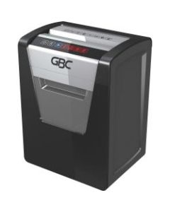 GBC ShredMaster SM10-06 Micro-Cut Shredder - Non-continuous Shredder - Micro Cut - 10 Per Pass - for shredding Paper, Staples, Paper Clip - P-5 - 2 Hour Run Time - 6 gal Wastebin Capacity - Black, Chrome