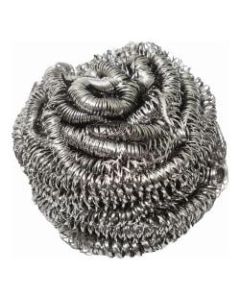 Genuine Joe Stainless-Steel Scrubbers, 3in, Pack Of 12 Scrubbers