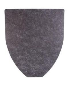 Genuine Joe Disposable Urinal Floor Mats, 17-7/16in x 21in, Charcoal Black, Pack Of 6 Mats