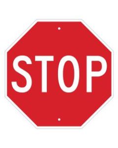 Brady "STOP" Sign, 18in x 18in, Red/White