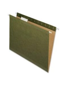 Nature Saver 1/5-Cut Hanging File Folders, Letter Size, 100% Recycled, Green, Box Of 25