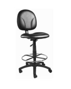 Boss Drafting Stool With Antimicrobial Protection, Footring, Black