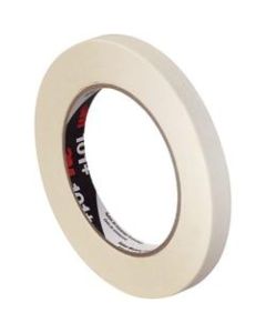 3M 101+ Masking Tape, 3in Core, 0.5in x 180ft, Tan, Case Of 12