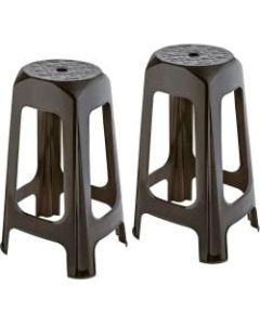 Inval Rimax Bar Stools, Espresso, Set Of 2 Stools