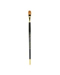 Silver Brush Renaissance Series 7110 Long-Handle Paint Brush, Size 18, Cats Tongue Bristle, Sable Hair, Black/Gold