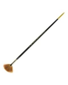Silver Brush Renaissance Series Long-Handle Paint Brush 7104, Size 4, Fan Bristle, Sable Hair, Multicolor