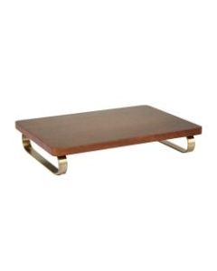 Realspace Wooden/Metal Monitor Stand, 2-3/4inH x 15inW x 10inD, Walnut/Gold