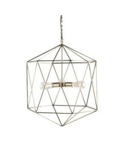 Southern Enterprises Clardonia 3-Light Geometric Pendant Lamp, Antique Bronze