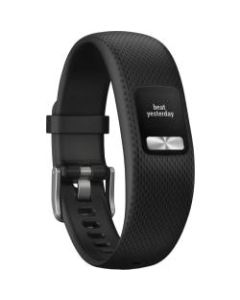 Garmin Vivofit 4 Smart Band - Accelerometer - Calendar, Alarm, Clock Display, Stopwatch, Sleep Monitor - Calories Burned, Distance Traveled, Steps Taken - 0.4in - Bluetooth - Black - Tracking, Swimming, Running, Walking - Water Resistant