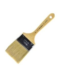 Silver Brush Series 1414S Paint Brush, 3in, Bulletin Cutter, Natural, Yellow