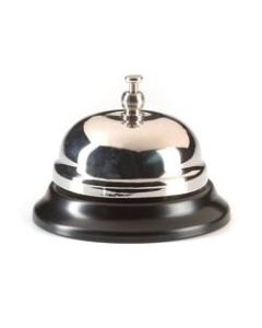 Ashley Productions Desk Call Bells, 3in, Silver, Pack Of 5