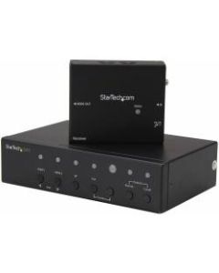 StarTech.com Multi-Input HDBaseT Extender with Built-in Switch - DisplayPort VGA and HDMI Over CAT5 or CAT6 - Up to 4K - up to 230ft