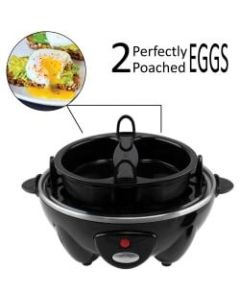 Brentwood TS-1045BK Electric 7 Egg Cooker with Auto Shut Off, Black - 360 W - Black