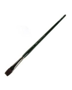 Silver Brush Ruby Satin Series Long-Handle Paint Brush 2502, Size 12, Bright Bristle, Synthetic, Multicolor