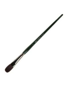 Silver Brush Ruby Satin Series Long-Handle Paint Brush 2503, Size 12, Filbert Bristle, Synthetic, Multicolor