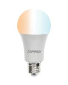 Energizer LED Light Bulb - A19 Size - Multi White Light Color - Google Assistant, Alexa Supported - Dimmable - Voice Control, Remote Controlled, Wi-Fi