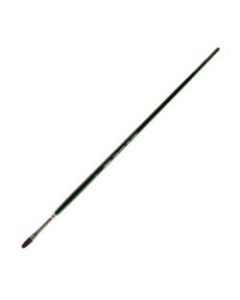 Silver Brush Ruby Satin Series Long-Handle Paint Brush 2503, Size 2, Filbert Bristle, Synthetic, Multicolor