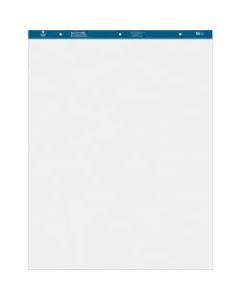 Business Source Standard Easel Pad - 50 Sheets - Plain - 15 lb Basis Weight - 27in x 34in - White Paper - Perforated - 2 / Carton