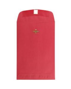 JAM Paper Open-End 6in x 9in Catalog Envelopes, Clasp Closure, 30% Recycled, Red, Pack Of 10