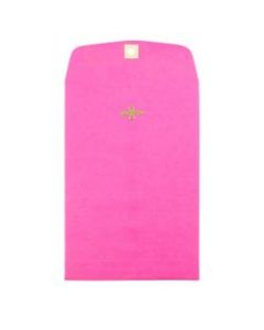 JAM Paper Open-End 6in x 9in Catalog Envelopes, Clasp Closure, Fuchsia Pink, Pack Of 10