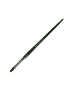 Silver Brush Ruby Satin Series Long-Handle Paint Brush 2500, Size 12, Round Bristle, Synthetic, Multicolor