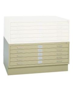 Safco 5-Drawer Steel Flat File, 40 3/8inW x 29 3/8inD, Tropic Sand