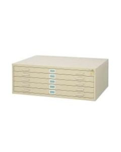 Safco 5-Drawer Steel Flat File, 53-3/8inW x 41-3/8inD, Tropic Sand