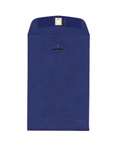 JAM Paper Open-End 6in x 9in Catalog Envelopes, Clasp Closure, Presidential Blue, Pack Of 10