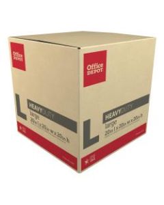 Office Depot Brand Heavy-Duty Corrugated Moving Box, 20inH x 20inW x 20inD, Kraft