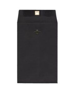JAM Paper Open-End 6in x 9in Catalog Envelopes, Clasp Closure, Black, Pack Of 10