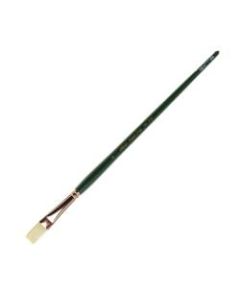 Silver Brush Grand Prix Paint Brush Series 1001, Size 8, Flat Bristle, Hog Hair, Green