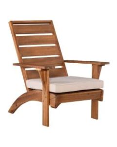 Linon Dixon Outdoor Chair With Cushion, Brown