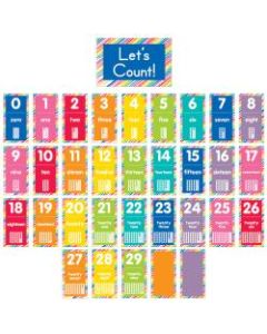 Schoolgirl Style Just Teach Bulletin Board Set, Number Cards, Pre-K - Grade 2, Pack Of 34