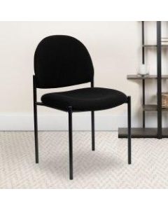 Flash Furniture Comfortable Stackable Side Chair, Black