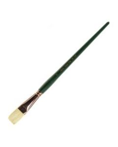 Silver Brush Grand Prix Paint Brush Series 1001, Size 12, Flat Bristle, Hog Hair, Green