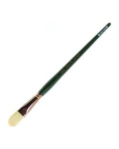 Silver Brush Grand Prix Paint Brush Series 1003, Size 12, Filbert Bristle, Hog Hair, Green