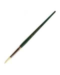 Silver Brush Grand Prix Paint Brush Series 1000, Size 12, Round Bristle, Hog Hair, Green