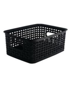 See Jane Work Plastic Weave Bin, Small Size, Black