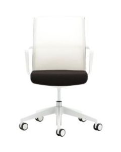 Allermuir Circo Ergonomic Mesh Mid-Back Executive Conference Chair, Light Gray/Snow