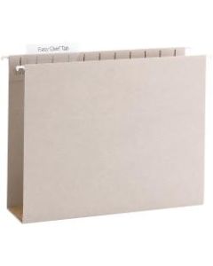 Smead TUFF 1/3 Tab Cut Letter Recycled Hanging Folder - 8 1/2in x 11in - 3in Expansion - Top Tab Location - Assorted Position Tab Position - Steel Gray - 18 / Box