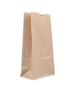 JAM Paper Small Kraft Lunch Bags, 4-1/4in x 8in x 2-1/4in, Brown, Pack Of 25 Bags