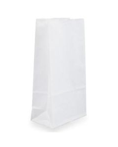 JAM Paper Small Kraft Lunch Bags, 4-1/8in x 8in x 2-1/4in, White, Pack Of 25 Bags