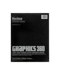 Bienfang Graphics 360 Translucent Marker Pad, 11in x 14in, White, 50 Sheets