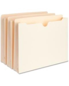 Business Source 2-Ply Vertical Expanding File Pockets, 2in Expansion, Letter Size, 8 1/2in x 11in, Manila, Box Of 50 Pockets