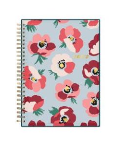 Blue Sky Brit + Co CYO Weekly/Monthly Planner, 5-7/8in x 8-5/8in, Poppies Blue, January To December 2022, 136019