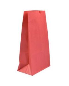 JAM Paper Kraft Lunch Bags, Large, 11 x 6 x 3 3/4, Red, Pack Of 25 Bags