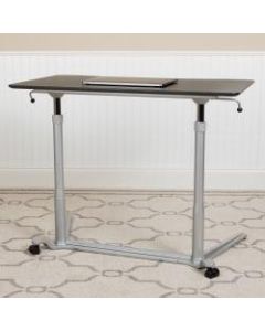 Flash Furniture 38inW Sit-Down/Stand-Up Ergonomic Computer Desk, Black